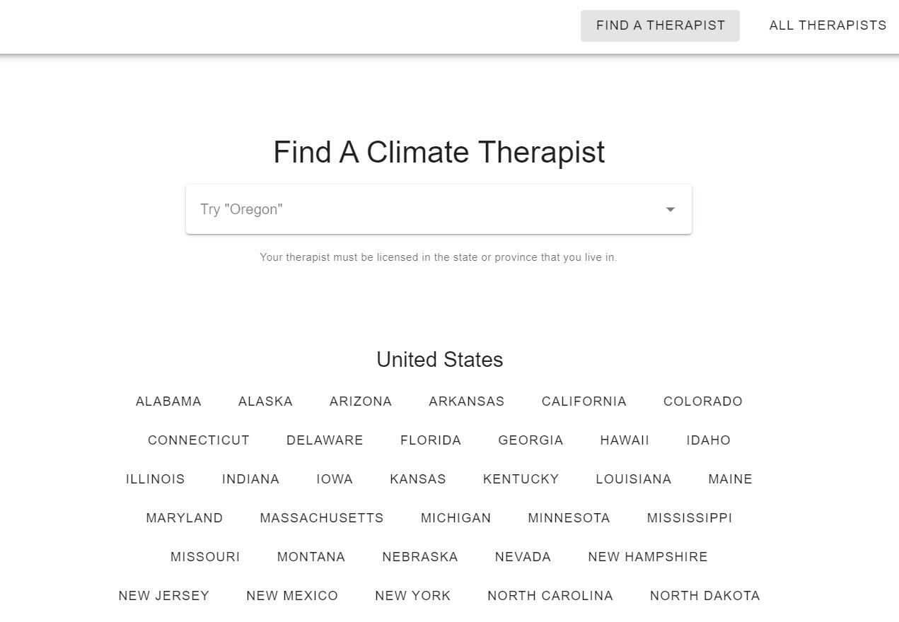 ClimateTherapist.com screenshot